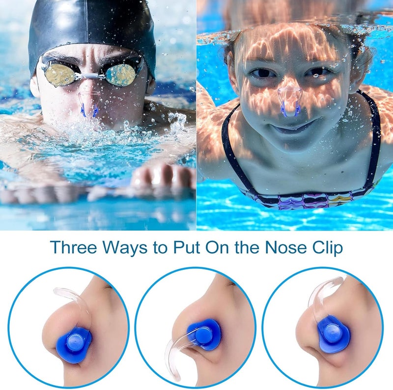 KYLELOVE Swimming Nose Clip,Silicone Waterproof Pool Nose Plugs for Swimming and Diving Multi Color Swim Nose Clip for Kids(Age 7+) Adults with Storage Box 10 Packs - Image 5